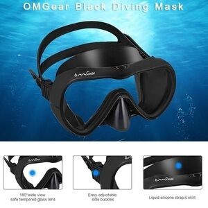 Diving Mask Snorkeling Gear Snorkel Dive Goggles Nose Scuba Impact Resistance